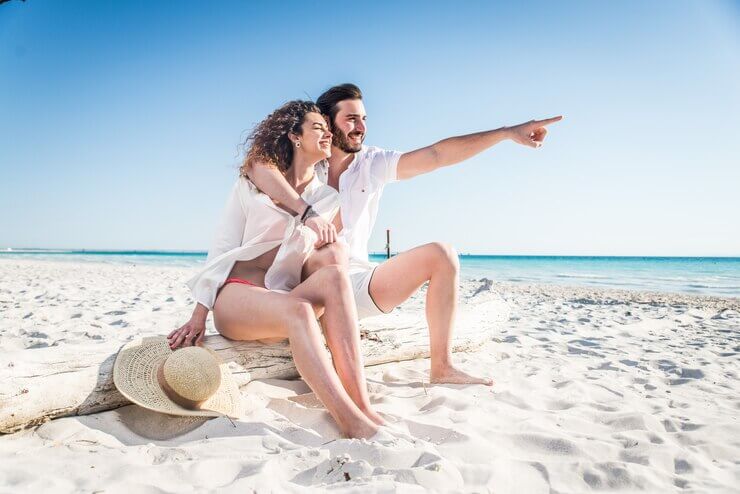 Beach couple